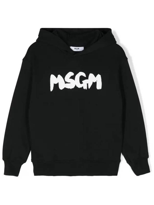 Kids Women Logo Hoodie Black F4MSJUHS057 110 - MSGM - BALAAN 2