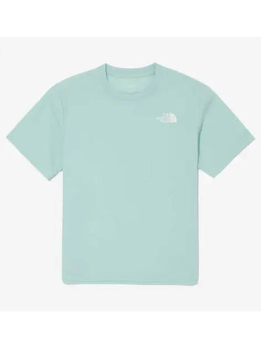 The North Face KIDS Ice Run Short Sleeve Round Tee NT7UQ01U PAG - THE NORTH FACE - BALAAN 1