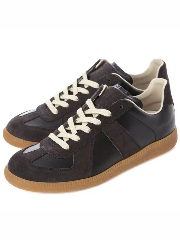 Replica Calfskin Low Top Sneakers Black - MAISON MARGIELA - BALAAN 2