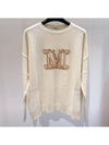 Edo M Logo Cashmere Knit Top White - MAX MARA - BALAAN 2