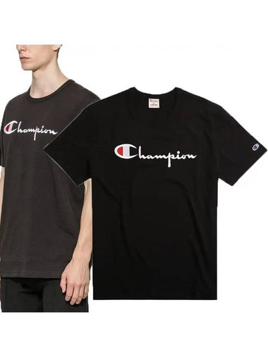 Big Script Short Sleeve TShirt 210972 KK001 - CHAMPION - BALAAN 1