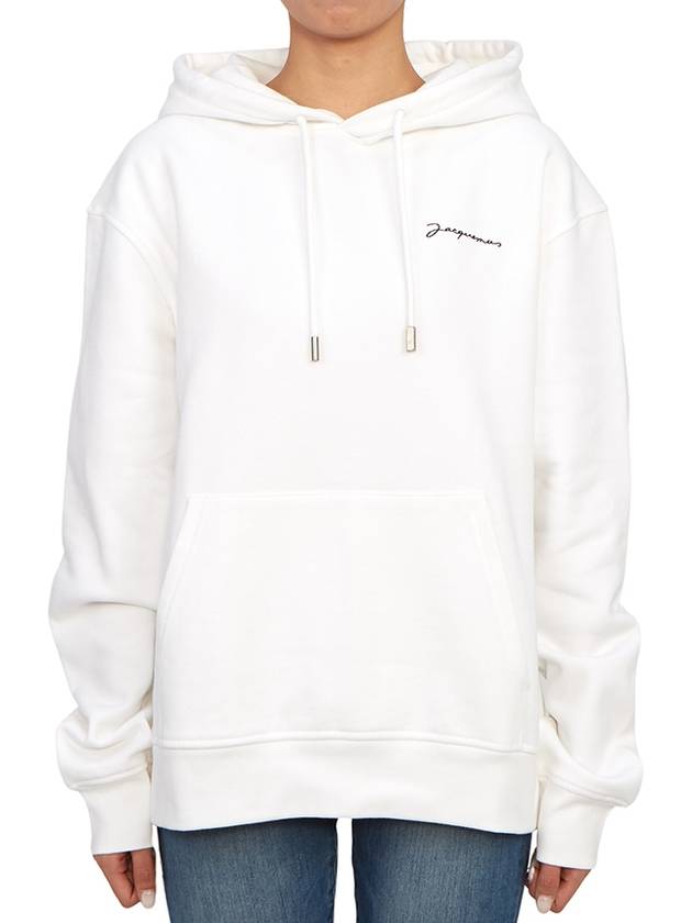 Le Brode Logo Cotton Hoodie White - JACQUEMUS - BALAAN 2