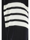 4 Bar Armband Classic Merino Wool Knit Top Navy - THOM BROWNE - BALAAN 4