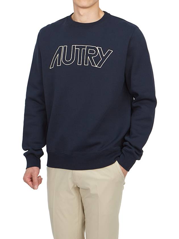 Men's brushed sweatshirt SWIM 408B BLUE - AUTRY - BALAAN 4