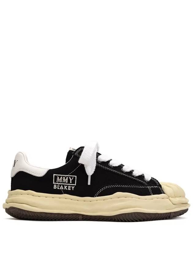 MAISON Blakey VL OG sole canvas low-top sneakers black - MIHARA YASUHIRO - BALAAN 2