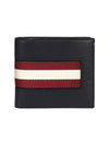 Brasai Stripe Leather Bifold Wallet Black 598428 22369 F100 - BALLY - BALAAN 2