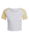 Island Club Cropped Short Sleeve T-Shirt Yellow White - ADIDAS - BALAAN 1