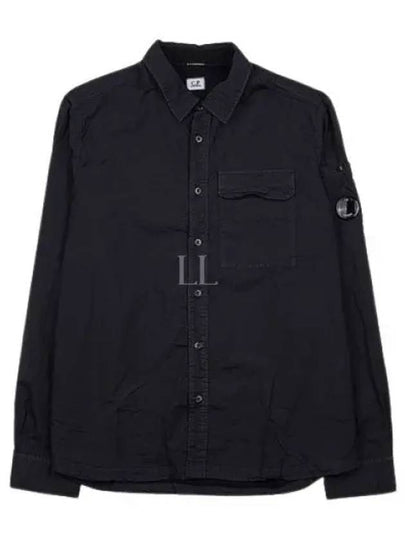 Tylon L Button Long Sleeve Shirt Black - CP COMPANY - BALAAN 2