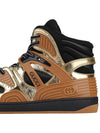 Interlocking G Basket High Top Sneaker Tan Gold - GUCCI - BALAAN 7