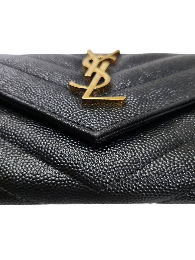 414404 Monogram Envelope Gold Logo Card Business Wallet - SAINT LAURENT - BALAAN 5