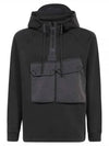 Felpa Chiusa Cappuccio Garment-Dye Hooded Anorak Black - TEN C - BALAAN 2