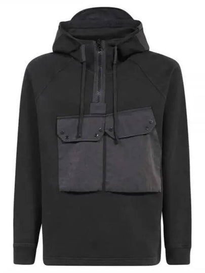 Felpa Chiusa Cappuccio Garment-Dye Hooded Anorak Black - TEN C - BALAAN 2