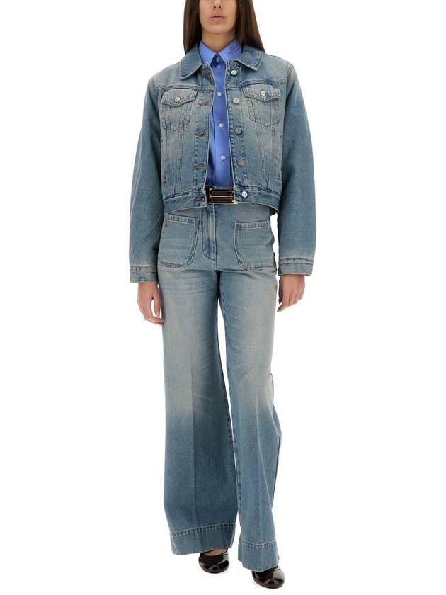 Victoria Beckham Padded Denim Jacket - VICTORIA BECKHAM - BALAAN 2