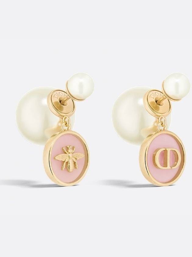 Dior Tribales Earrings Gold Finish Metal White Le - DIOR - BALAAN 1