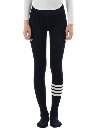 Fine Merino Wool Leggings Black - THOM BROWNE - BALAAN 2