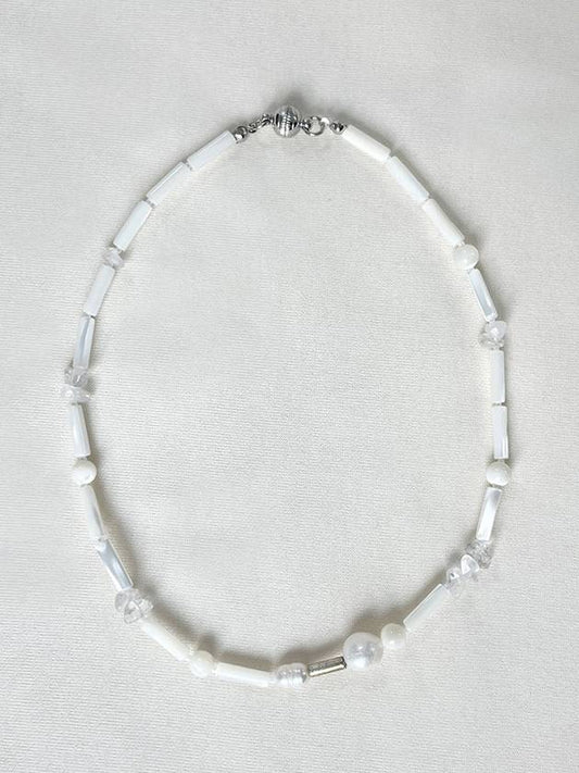 Mother of Pearl Crystal Necklace - RUBATI - BALAAN 1