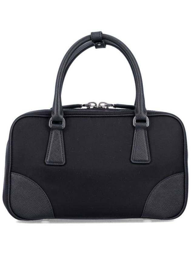 Embroidered detailing mini tote bag black - PRADA - BALAAN 3