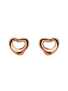 Elsa Peretti Open Heart Earrings Rose Gold - TIFFANY & CO. - BALAAN 1