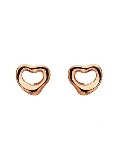 Elsa Peretti Open Heart Earrings Rose Gold - TIFFANY & CO. - BALAAN 1