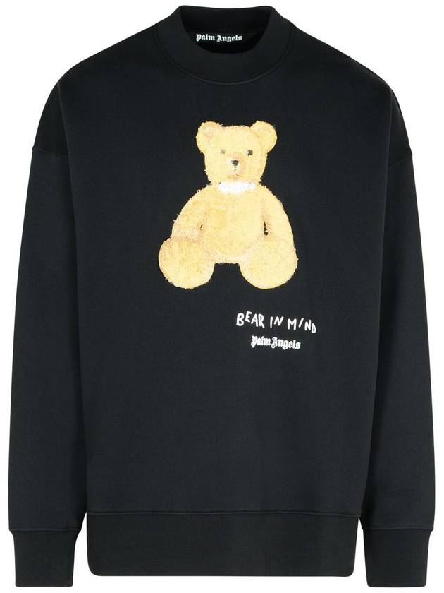 Palm Angels 'Bear In Mind' Black Cotton Sweatshirt - PALM ANGELS - BALAAN 1