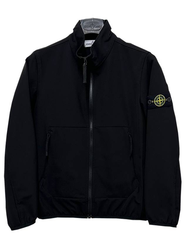 Kids Waffen Patch Zip up Jacket Black 7716Q0312 V0029 - STONE ISLAND - BALAAN 1