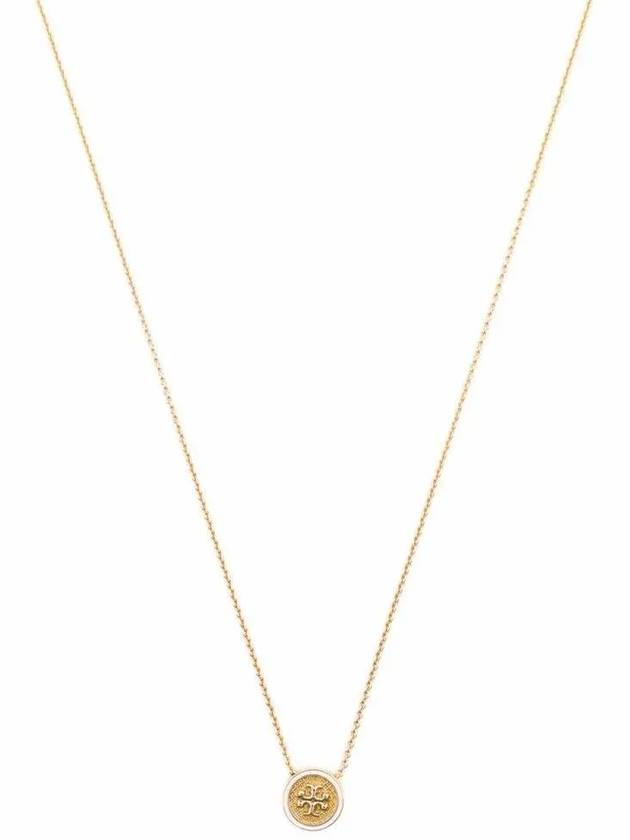 Kira Guilloche Pendant Necklace Gold - TORY BURCH - BALAAN 4