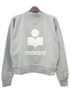 Moby Logo Print Sweatshirt Light Blue - ISABEL MARANT ETOILE - BALAAN 2