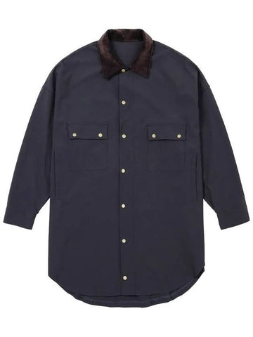 oversized wax shirt jacket navy - AJOBYAJO - BALAAN 1