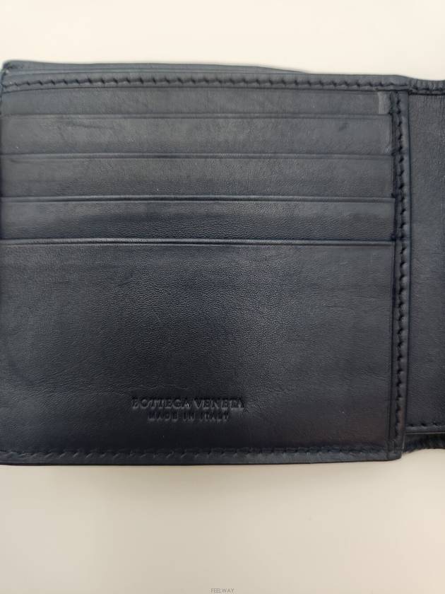 Daol Beomeo Branch Bottega Intrecciato Half Wallet Navy Condition B - BOTTEGA VENETA - BALAAN 8