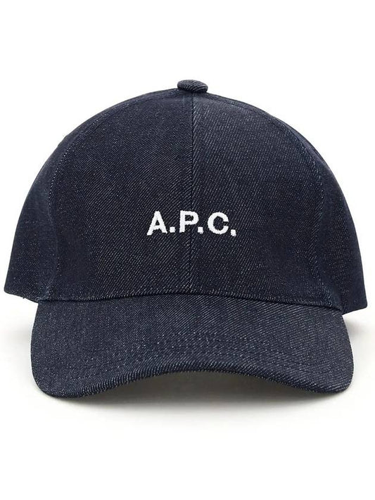 Charlie Embroidered Logo denim ball cap indigo - A.P.C. - BALAAN 2