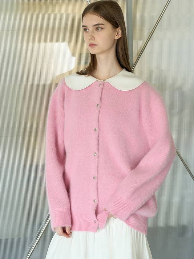 Angora Round Cardigan Pink - MITTE - BALAAN 3