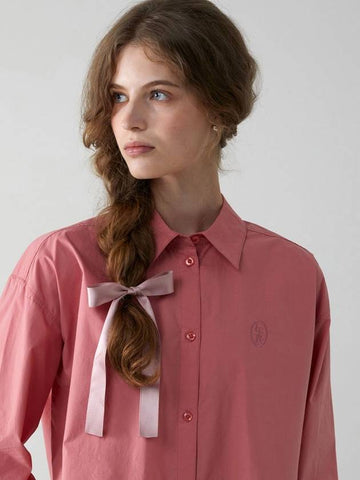 Overfit Cotton Shirt_Rose Pink - ITER - BALAAN 1