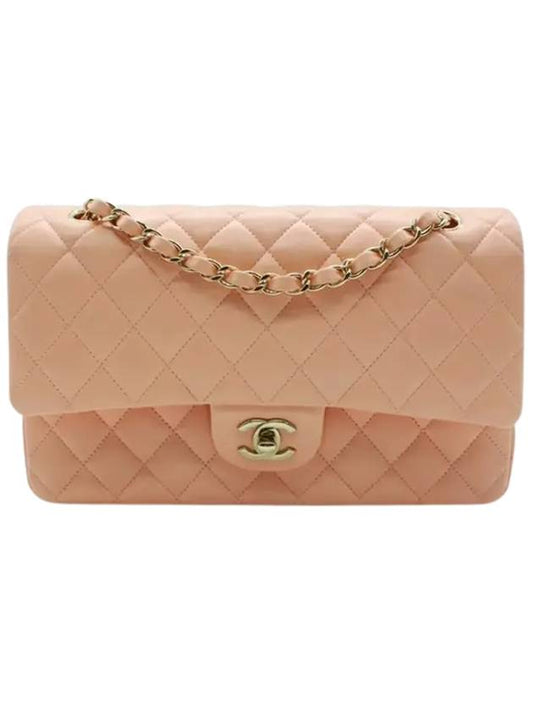 Classic Lambskin Medium Shoulder Bag Peach - CHANEL - BALAAN 1