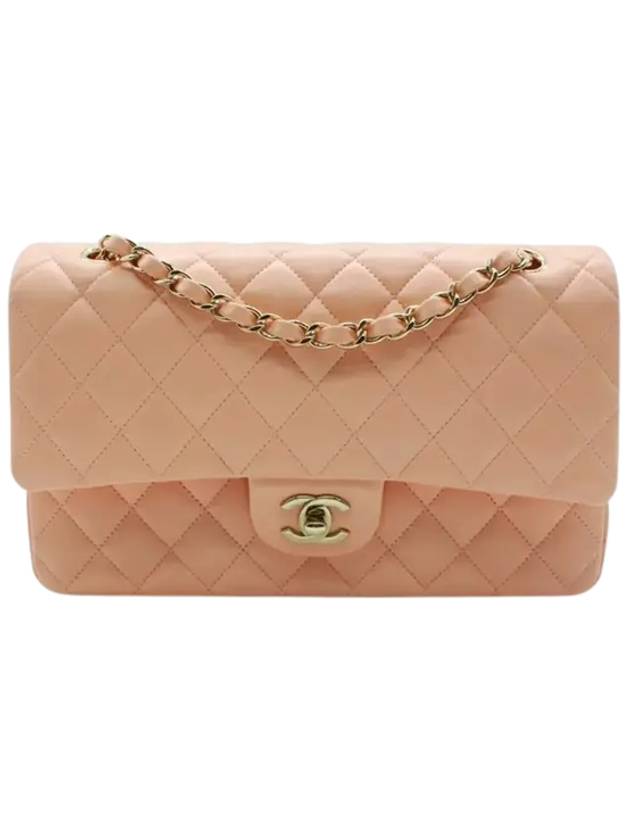 Classic Lambskin Medium Shoulder Bag Peach - CHANEL - BALAAN 1