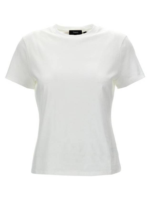 Women's Tiny Cotton Short Sleeve T-Shirt White - THEORY - BALAAN 2