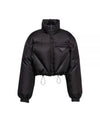 Triangle Logo Re-Nylon Gabardine Down Padding Black - PRADA - BALAAN 2