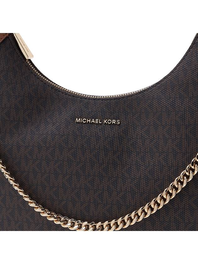 Wilma Monogram Chain Shoulder Bag Brown - MICHAEL KORS - BALAAN 8