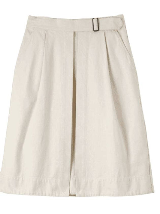 Cotton Kinch Waist A Line Skirt Off White - MARGARET HOWELL - BALAAN 1