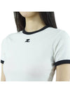 Bumpy Contrast Re-Edition Short Sleeve T-Shirt White - COURREGES - BALAAN 8