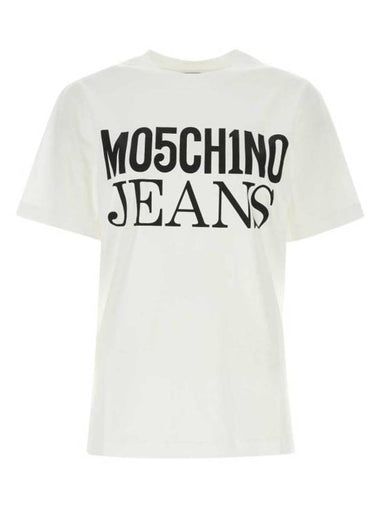 Short Sleeve T-Shirt J07123262 5001 White - MOSCHINO - BALAAN 1