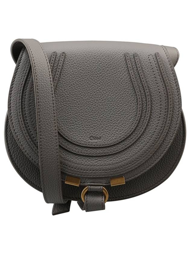 Marcie Saddle Small Grained Leather Cross Bag Grey - CHLOE - BALAAN 2