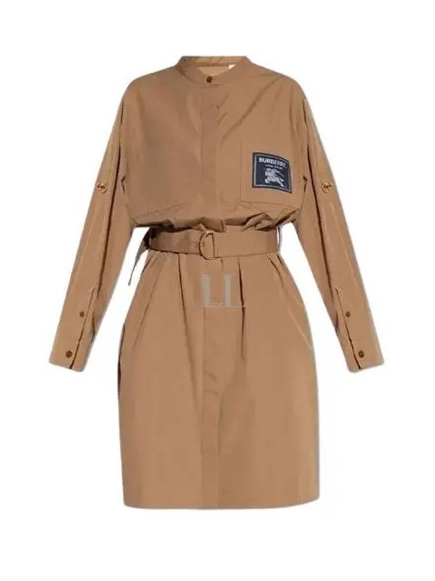 Prorsum Label Belt Shirt Midi Dress Beige - BURBERRY - BALAAN 2