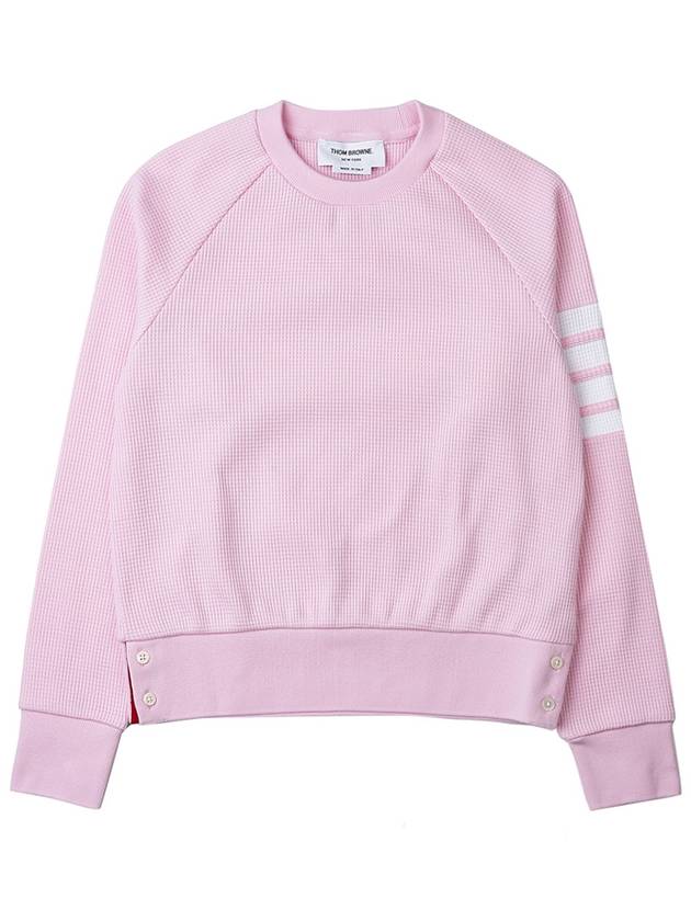 Women's Diagonal Wappen Crew Neck Sweatshirt Pink - THOM BROWNE - BALAAN 11