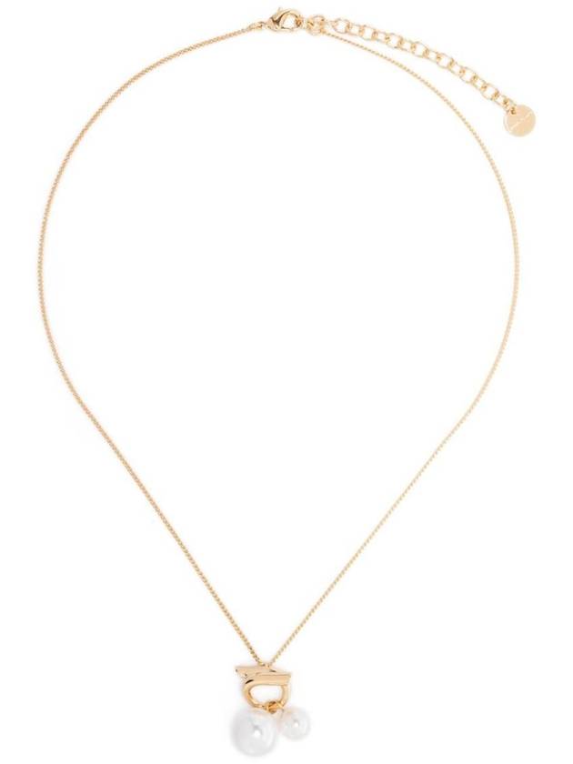 Salvatore Ferragamo Faux-Pearl Embellished Pendant Necklace Accessories - SALVATORE FERRAGAMO - BALAAN 1