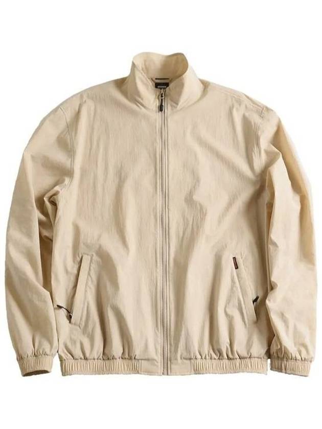 Nylon washer shirring zip up jacket beige - OFFGRID - BALAAN 1