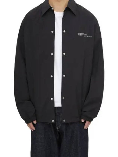 24 SPHERE COACH JACKET BLACK LOGO 1149 Spear - STUDIO NICHOLSON - BALAAN 1