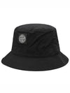 Logo Nylon Bucket Hat Black - STONE ISLAND - BALAAN 8