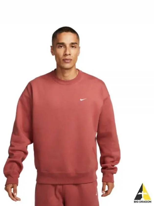 NRG Solo Swoosh Crew Neck Fleece Sweatshirt Red - NIKE - BALAAN 2