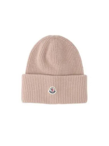 3B00048 M1241 513 Logo Patch Wool Beanie - MONCLER - BALAAN 1