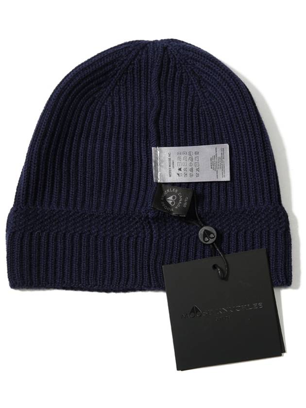 Wool Beanie Navy - MOOSE KNUCKLES - BALAAN 5